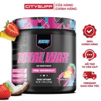 Chính hãng Redcon1 Total War 30 Lần dùng - Pre Workout, Tăng Năng Lượng, Sức Bền &amp; Sự Tập Trung, Beta-Alanine, 350mg Caffeine, Citrulline Malate, Nitric Oxide Booster, 441g - Nho
