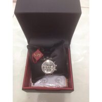 {Chính hãng sale} Đồng hồ Burgi nữ BUR129SS full box màu trắng dây da đen