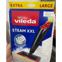 CHÍNH HÃNG -Set 2 giẻ lau thay thế cho cây lau nhà hơi nước VILEDA STEAM XXL chữ nhật và tam giác TỪ ĐỨC