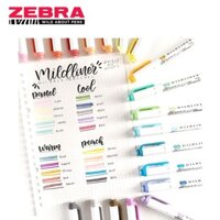 (CHÍNH HÃNG) Set bút zebra mildliner chính hãng trang trí sổ tay , planner