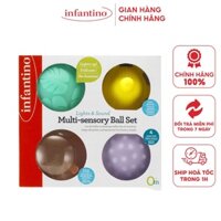 [Chính Hãng] Set đồ chơi 4 trái bóng phát sáng và âm thanh Infantino Lights & Sound Multi-sensory Ball Set