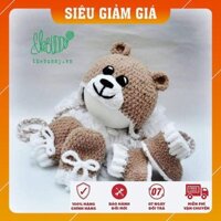[CHÍNH HÃNG] Set Mũ - Giầy - Bao Tay Gấu cho bé