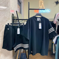 Chính Hãng Set quần áo Adidas Neuclassics Đen sọc trắng shop Binh Authentic VN