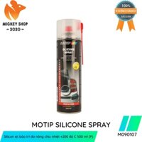 [Chính Hãng] Silicon xịt bảo trì đa năng chịu nhiệt +200 độ C 500 ml (P) MOTIP
