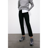 (Chính hãng size 32)Quần jean lưng cao ZARA 6147/156/800 momfit màu đen ống cộc(kèm ảnh thật)