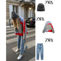 (Chính hãng size 32)Quần jean lưng cao ZARA 6045/232/400 slimfit màu xanh sáng(kèm ảnh thật)