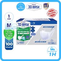 [CHÍNH HÃNG] - Size M - Hộp 100 miếng Khẩu trang Unicharm 3D Mask Virus Block / High Block Nhật Bản - NHI.TNL