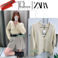 (Chính hãng size M)Áo cadigan ZARA 5536/036/725 len lông thỏ màu sữa ông thọ(kèm ảnh thật)