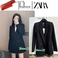 (Chính hãng size S)Áo vest ZARA 1255/998/800 màu đen 4 cúc chiết eo dáng ôm vừa vặn(kèm ảnh thật)