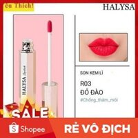 [Chính hãng] Son Kem Lì Halysa – Son chống thâm môi cao cấp  - Son Đỏ Đào halysa.cosmetic