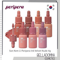 Chính hãng Son Kem Lì Peripera Ink Velvet Nude 4g [Best Seller #17 Rosy Nude - Hồng Nâu Đất] [Shop Về 18 Màu]