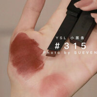 CHÍNH HÃNG - SON THỎI LÌ YSL SLIM VELVET RADICAL MÀU 315 BOUNDLESS MAROON ĐỎ NÂU - SON LÌ CAO CẤP TONE MÀU ĐỎ NÂU
