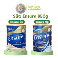 (Chính hãng) Sữa Bột Ensure Vanilla 850g Úc, Mỹ – Dinh Dưỡng Hoàn Hảo Cho Người Lớn 🥛✨