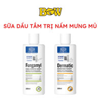 Chính Hãng Sữa Dầu Tắm Alkin Fungamyl & Alkin Dermatic 200ml Ngừa Nấm Da, Vảy Gàu Cho Chó Mèo