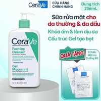 ̣̣̣[Chính Hãng] Sữa Rửa Mặt CeraVe Hydrating, Foaming Cleanser - Dành Cho Da Dầu Mụn, Khô, Nhạy Cảm Size 236ml..