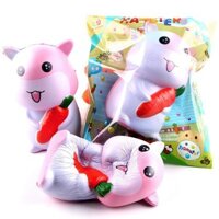 [Chính hãng Sunny Squishy] SQUISHY - Chuột hamster ôm cà rốt (12x7cm) | Squishyvui
