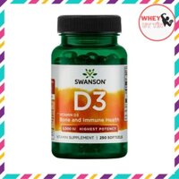 [CHÍNH HÃNG] Swanson Vitamin D3 5000IU 250 viên-Tăng sức đề kháng, tổng hợp canxi