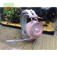 [CHÍNH HÃNG] Tai Nghe Chuyên Game Nét Văn Phòng Gaming Wangming 9800 Pink Âm Thanh 7.1 Jack USB Màu Hồng