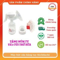 [Chính hãng + tặng kèm núm ti, 6 túi trữ sữa] Máy hút sữa bằng tay máy đơn Kichilachi an toàn, tiện lợi, tiết kiệm