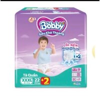 Chính Hãng- Tặng Thêm 2 Miếng Bên Trong - Tã quần Bobby XXXL22 Cho Bé Từ 20-35kg - Date mới