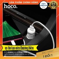 🌟CHÍNH HÃNG 🌟 Tẩu Hỗ Trợ Sạc Điện Thoại Nhanh Hoco. Z27A -Quick Charge 3.0 QC3.0 - Củ Sạc Điện Thoại Trên OTO - BH12T