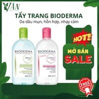 [CHÍNH HÃNG] TẨY TRANG BIODERMA 100ML, 500ML - PHÁP - NƯỚC TẨY TRANG BIODERMA CREALINE, SENSIBIO