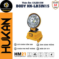 [Chính Hãng] Thân bóng đèn pin LED HUKAN 15W. Sử dụng bóng led siêu sáng, độ tỏa ánh sáng rộng, Soi xa đến 15 m
