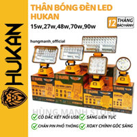 [Chính Hãng] Thân bóng đèn pin LED HUKAN siêu sáng sử dụng chân pin phổ thông
