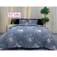 (Chính hãng THẮNG LỢI) - Bộ Drap Chăn Ga Gối TENCEL cao cấp Super Win Hoa văn màu tối D35