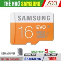 [CHÍNH HÃNG] - Thẻ nhớ Samsung 16GB - Class10 - MicoroSD SAMSUNG EVO PLUS 16GB - Bảo hành 5 năm - Kèm Adapter