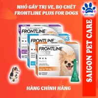 [CHÍNH HÃNG] Thuốc nhỏ gáy trị ve rận, bọ chét Frontline Plus cho chó (1 ống)