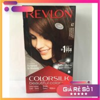 Chính hãng Thuốc nhuộm Revlon Color Silk Beautiful 3D Color số 47 nâu chocolate vừa