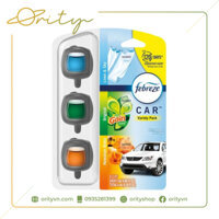 [Chính Hãng] Tinh dầu, nước hoa thơm tự động cho xe hơi Ô tô kẹp cửa gió điều hòa Febreze Air Freshener Vent clips Set 3