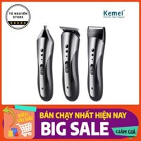 [CHÍNH HÃNG] Tông Đơ Cắt Tóc, Kiêm Cạo Râu, Tỉa Lông Mũi (3 in 1) KEMEI 1407 - Hàng Chính Hãng