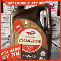 [Chính hãng TotalEnergies VN] Dầu nhớt động cơ TOTAL QUARTZ 5000 SN 10W40 bôi trơn xe xăng can 4L