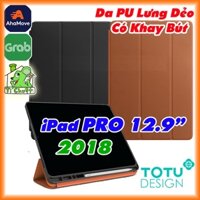 [Chính Hãng TOTU] Bao Da iPad Pro 12.9" 2018 Curtain Series Có Khay Để Bút