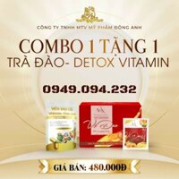 {Chính Hãng] Trà Đào Giảm Cân Đông Anh Hộp 15 Gói Tặng Kèm Viên Rau Củ Vitamin Tổng Hộp Cam Kết Chính Hãng (Giảm Cân X3)