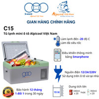 Chính hãng - Tủ lạnh mini ô tô Alpicool Việt Nam C15 (15Lit) - làm đá, bảo quản thực phẩm, đồ uống