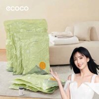 {Chính Hãng} Túi Hút Chân Không ECOCO Đựng Quần Áo & Chăn Màn Mền Gối, Chất Liệu Nhựa PA+PE Co Giãn Tốt Hơn. Không Bị Phồng, Tái Sử Dụng Nhiều Lần, Độ Bền 3 – 5 Năm, Nhiều Khách Hàng Lựa Chọn Tiên Dùng, Mẫu Mới 2025