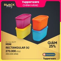 [Chính hãng] Tupperware Bộ 4 hộp nhựa đa năng Mini Rectangular 250ML - khuyến mãi giảm giá rẻ