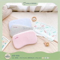[Chính Hãng Ualarogo] Việt Nam] Gối sơ sinh UALA & ROGO TOD và RICO cao su nhớ Memory Foam có lõm chống bẹp đầu