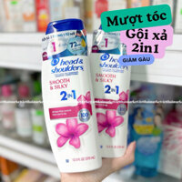 [Chính hãng USA] Dầu Gội Xả 2in1 Head Shoulder Mỹ Giảm Gàu Ngứa Không Khô Tóc Hồng Hương Hoa Biển Hạnh Nhân 370ML