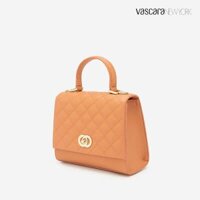 [Chính hãng] Vascara Túi Xách Tay Chần Bông Họa Tiết Quả Trám - SAT 0240 - Màu Cam Nhạt Mới Về