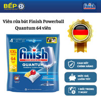 [Chính Hãng] Viên Rửa Chén Bát Finish Powerball Quantum Túi 64 Viên 21 Viên Siêu Tiết Kiệm, Nhập Khẩu Châu Âu