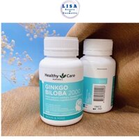 [CHÍNH HÃNG] Viên Uống Bổ Não Healthy Care Ginkgo Biloba 2000mg 100 Viên Mới Của Úc.