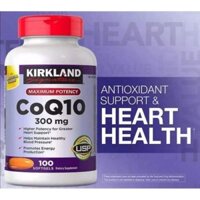 [CHÍNH HÃNG] Viên uống Bổ tim COQ10 300mg Kirkland 100 viên của Mỹ