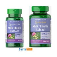 [CHÍNH HÃNG] Viên uống giải độc gan, mát gan, tăng cường chức năng gan Milk Thistle Extract 1000mg Puritan's Pride