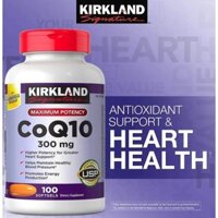 [Chính hãng] Viên uống hỗ trợ tim mạch Kirkland Signature CoQ10 300mg 100v_ MỸ