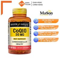 Chính hãng  Viên Uống MASON NATURAL Hỗ Trợ Tăng Cường Sức Khỏe Tim Mạch CoQ10 30mg