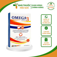 (Chính hãng) Viên uống Omega 3 1000 mg hàm lượng cao, Chứa 500 mg DHA/viên giúp tăng cường não bộ, thị lực và tim mạch